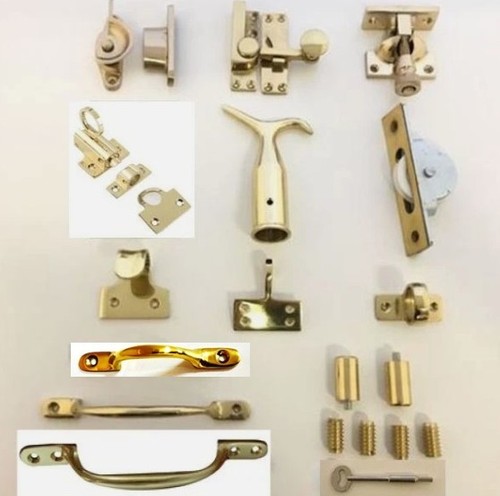 Polished brass sash - polished, window