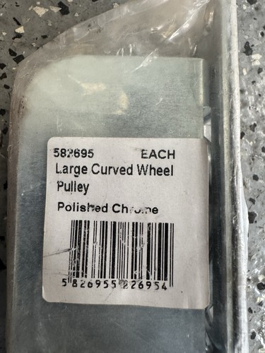 Large curved wheel sash pulley - large,
