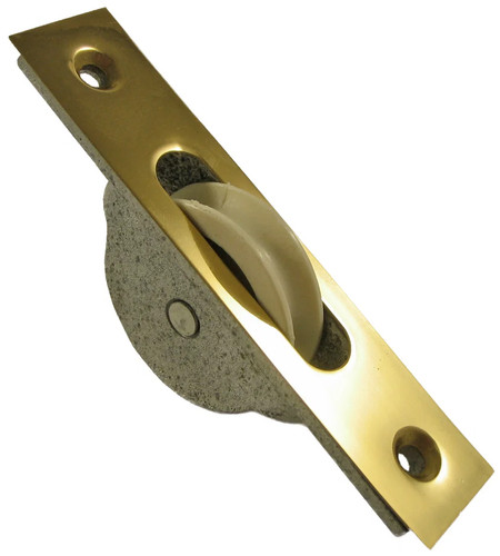 Sash window pulley with brass - sash,